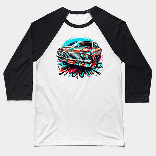 Chevy Impala Baseball T-Shirt by Vehicles-Art